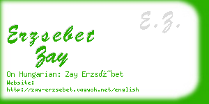 erzsebet zay business card